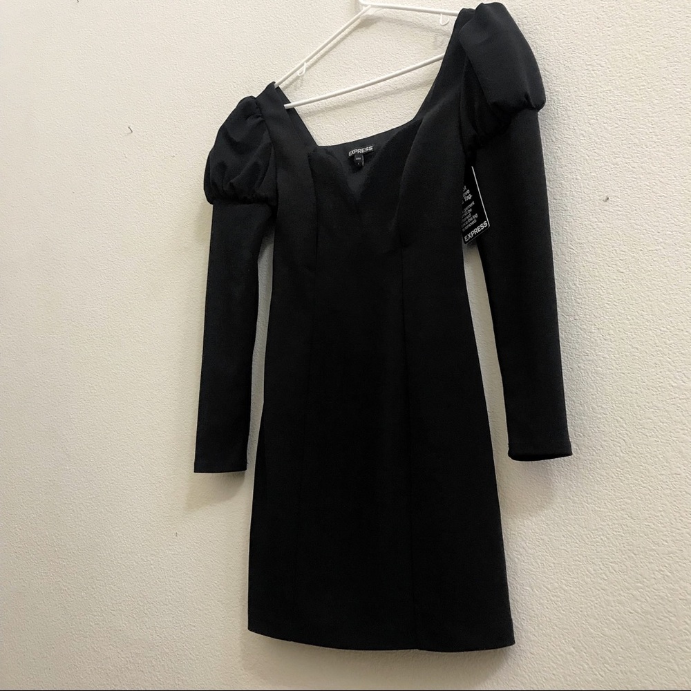 Express Puffed Shoulder Sheath Dress - Picture 3 of 4